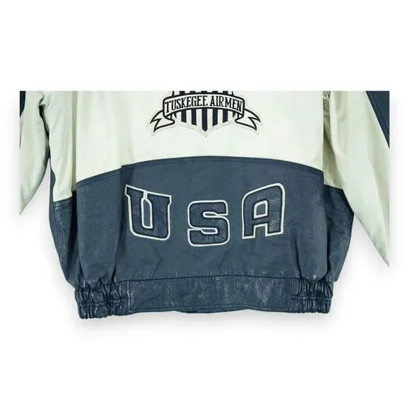 VINTAGE AVIREX USA‎ Authentic Classic Leather Jacket Size L ~ Dark Horse ~ Korea